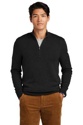Brooks Brothers ® Washable Merino Birdseye 1/4-Zip Sweater