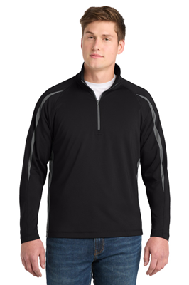 Sport-Tek® Sport-Wick® Stretch 1/2-Zip Colorblock Pullover