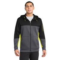 Sport-Tek® Tech Fleece Colorblock Full-Zip Hooded Jacket